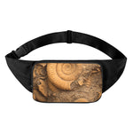 Ammonite Shell Fossil Print Waist Bag