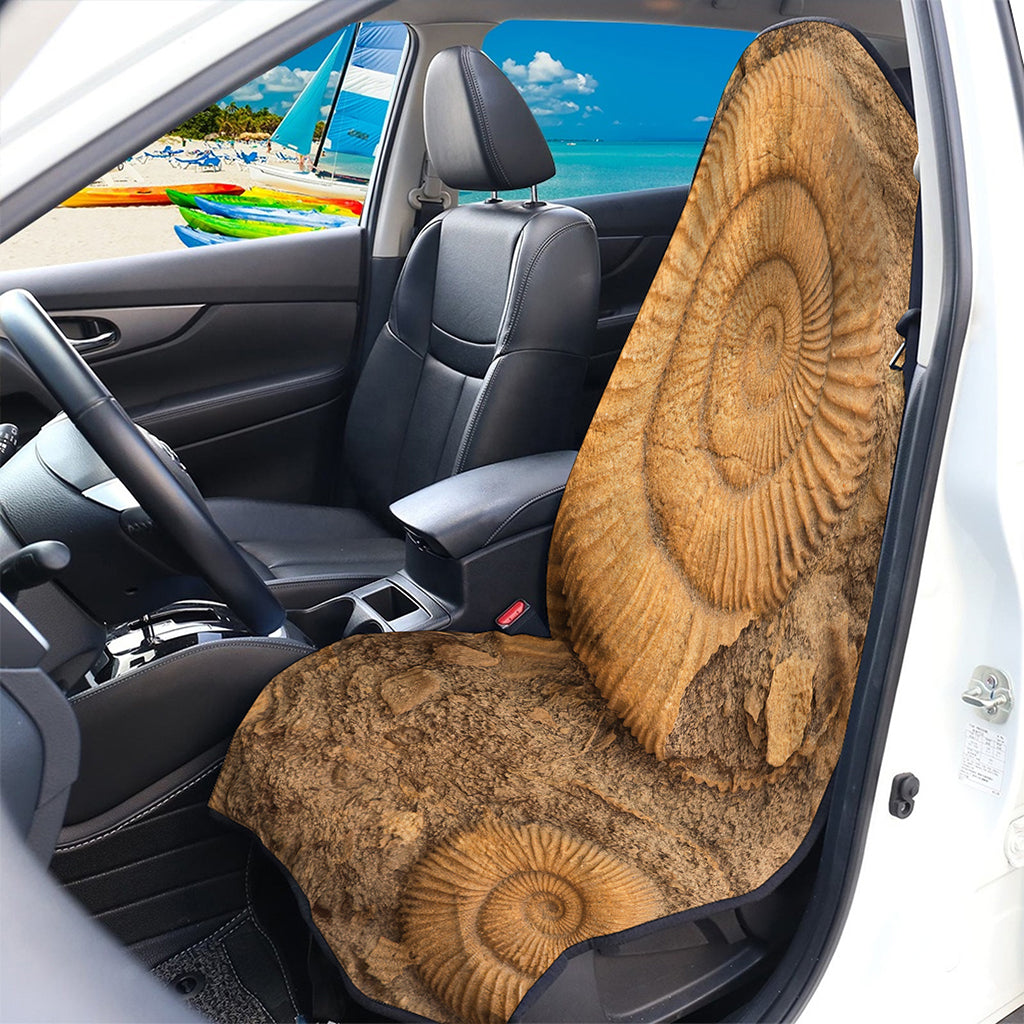 Ammonite Shell Fossil Print Waterproof Car Seat Cover