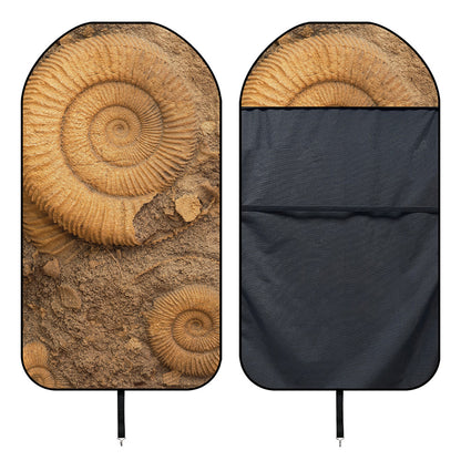 Ammonite Shell Fossil Print Waterproof Car Seat Cover