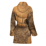 Ammonite Shell Fossil Print Women's Bathrobe