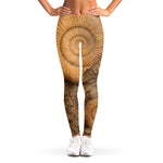Ammonite Shell Fossil Print Women's Leggings