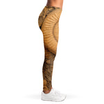 Ammonite Shell Fossil Print Women's Leggings