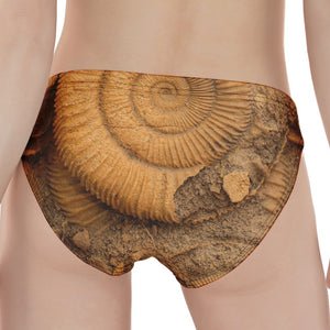 Ammonite Shell Fossil Print Women's Panties