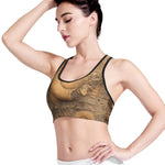 Ammonite Shell Fossil Print Women's Sports Bra