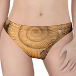 Ammonite Shell Fossil Print Women's Thong