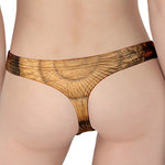 Ammonite Shell Fossil Print Women's Thong