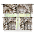 Ammonoidea Fossil Print 3 Piece Kitchen Curtains