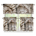 Ammonoidea Fossil Print 3 Piece Kitchen Curtains