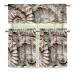 Ammonoidea Fossil Print 3 Piece Kitchen Curtains