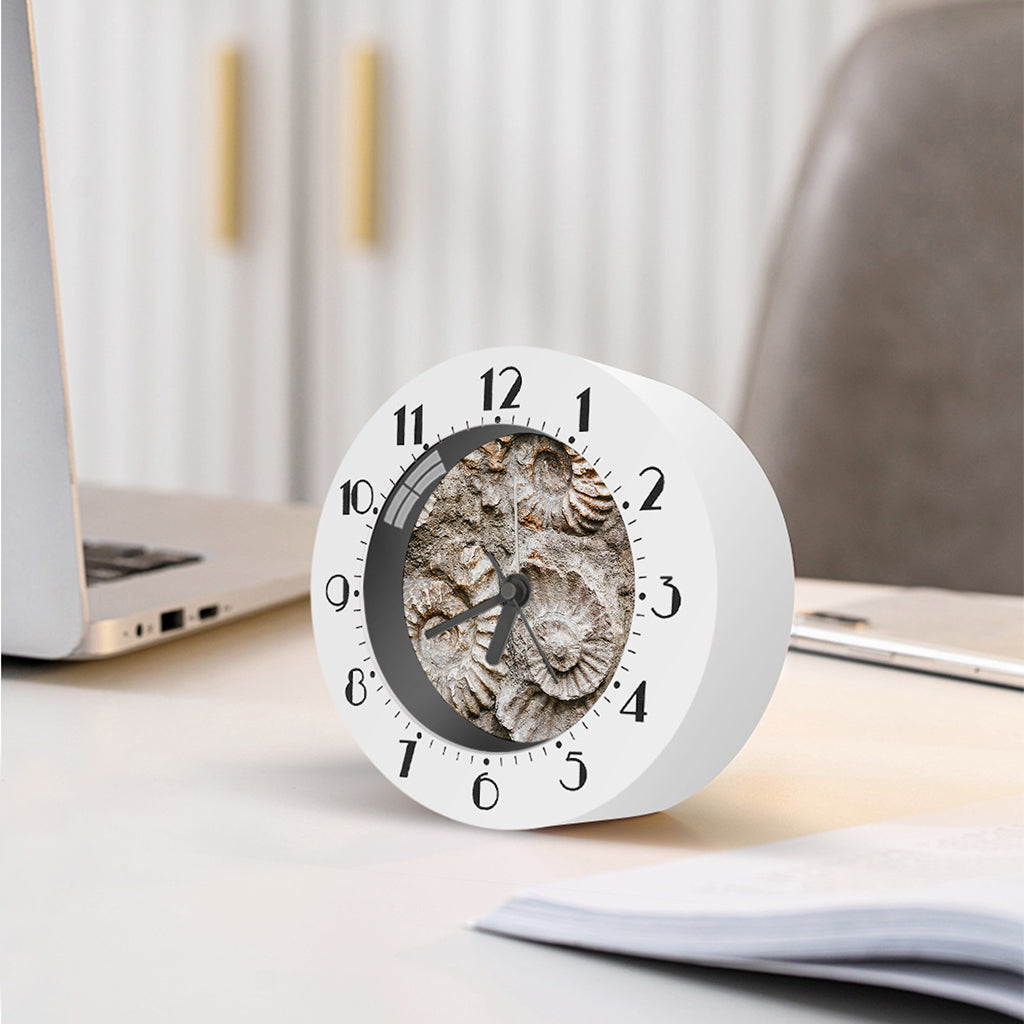 Ammonoidea Fossil Print Alarm Clock