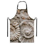 Ammonoidea Fossil Print Bib Apron With Pocket