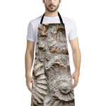 Ammonoidea Fossil Print Bib Apron With Pocket