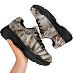 Ammonoidea Fossil Print Black Chunky Shoes