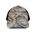 Ammonoidea Fossil Print Black Mesh Trucker Hat