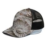 Ammonoidea Fossil Print Black Mesh Trucker Cap