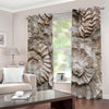 Ammonoidea Fossil Print Blackout Grommet Curtains