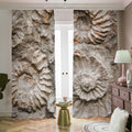 Ammonoidea Fossil Print Dimout Pencil Pleat Curtains