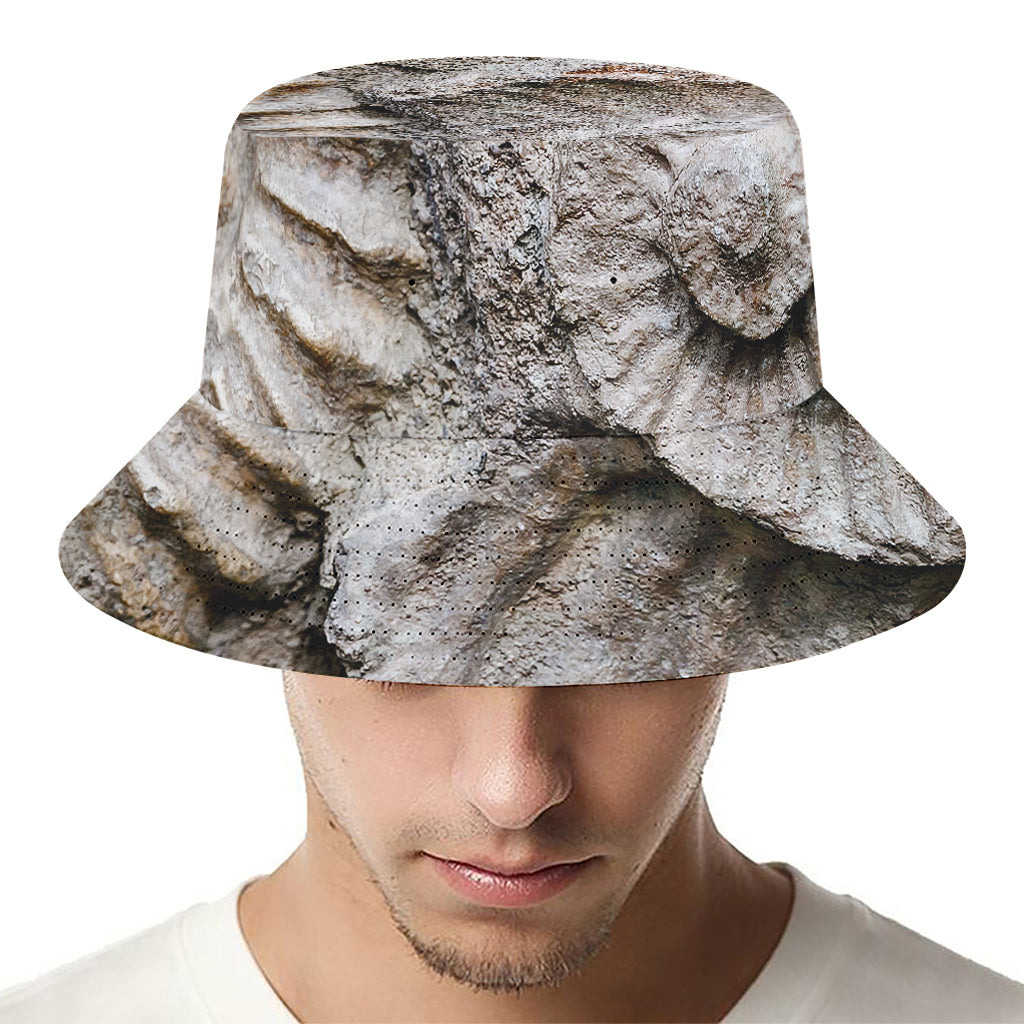 Ammonoidea Fossil Print Bucket Hat