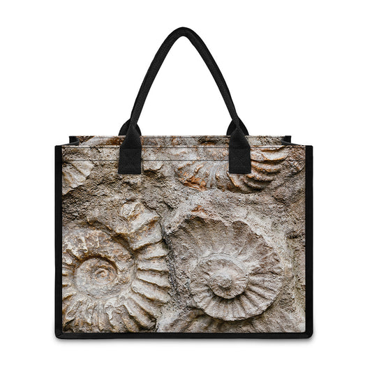 Ammonoidea Fossil Print Canvas Tote Bag