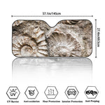Ammonoidea Fossil Print Car Windshield Sun Shade
