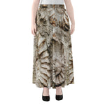 Ammonoidea Fossil Print Chiffon Maxi Skirt