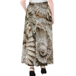 Ammonoidea Fossil Print Chiffon Maxi Skirt