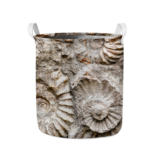 Ammonoidea Fossil Print Collapsible Laundry Basket