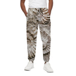 Ammonoidea Fossil Print Cotton Pants