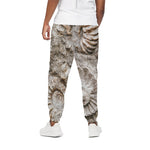 Ammonoidea Fossil Print Cotton Pants
