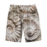Ammonoidea Fossil Print Cotton Shorts