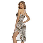 Ammonoidea Fossil Print Cross Back Cami Dress