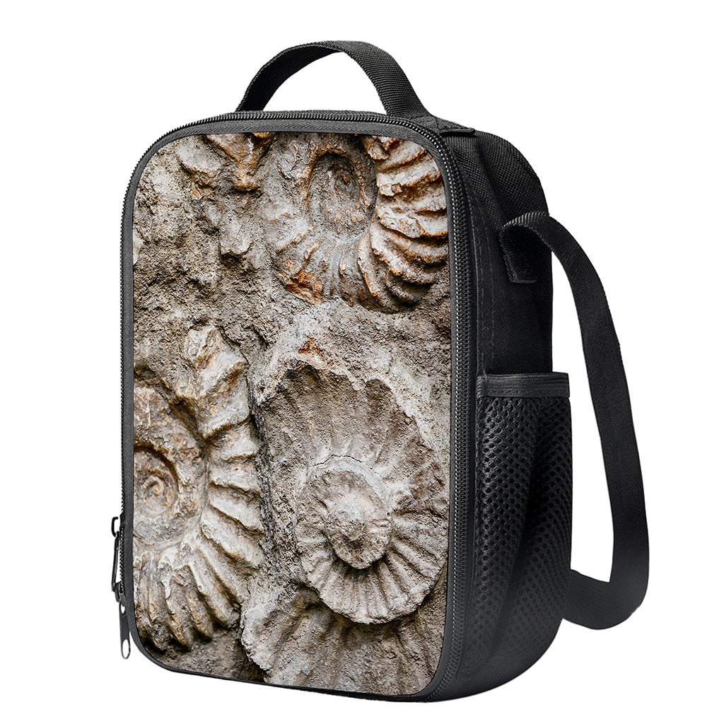 Ammonoidea Fossil Print Crossbody Lunch Bag