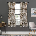 Ammonoidea Fossil Print Grommet Curtain Panels