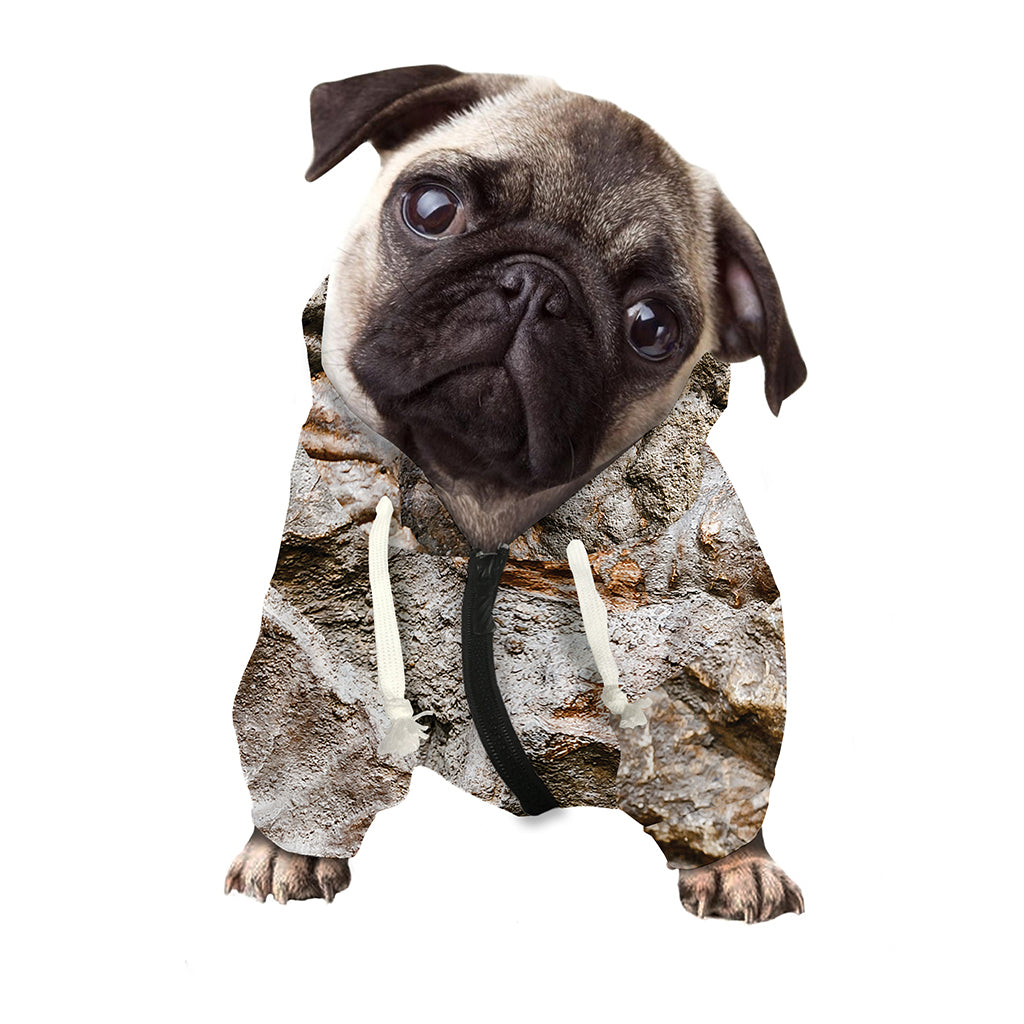 Ammonoidea Fossil Print Dog Zip Up Hoodie
