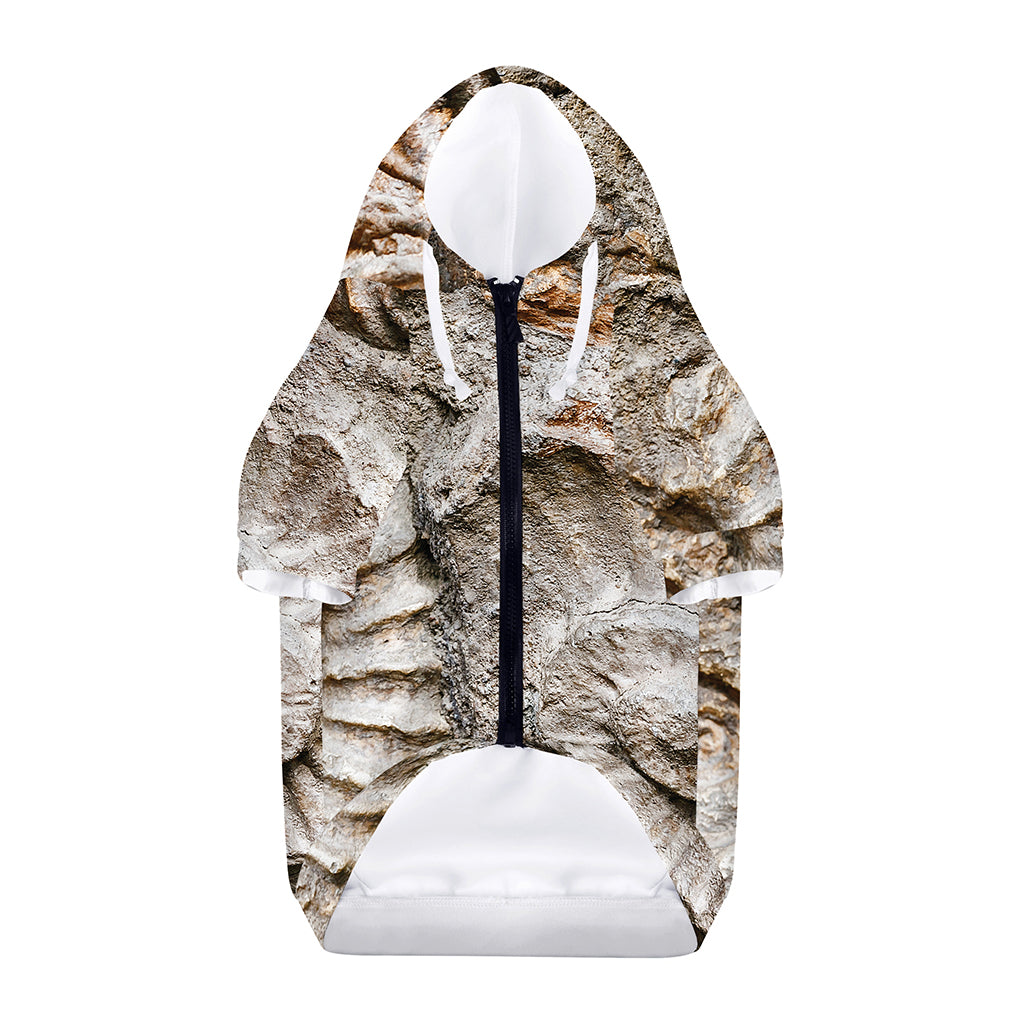 Ammonoidea Fossil Print Dog Zip Up Hoodie