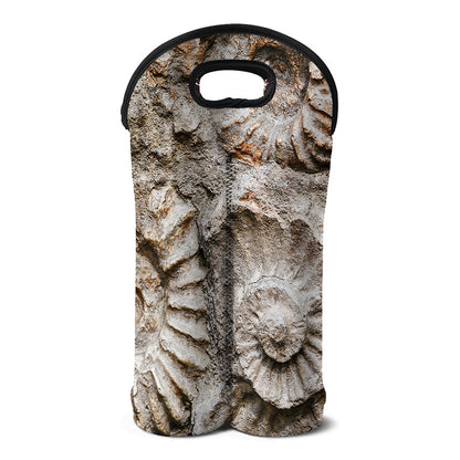 Ammonoidea Fossil Print Double Neoprene Wine Tote