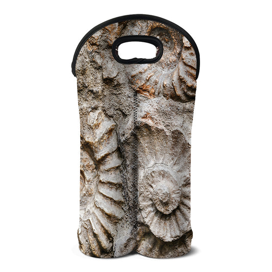 Ammonoidea Fossil Print Double Neoprene Wine Tote