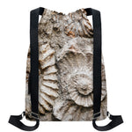 Ammonoidea Fossil Print Drawstring Backpack