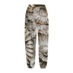 Ammonoidea Fossil Print Fleece Lined Knit Pants