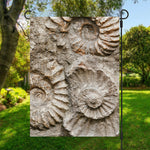 Ammonoidea Fossil Print Garden Flag
