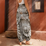 Ammonoidea Fossil Print Harem Pants