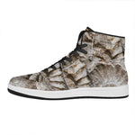 Ammonoidea Fossil Print High Top Leather Sneakers