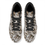 Ammonoidea Fossil Print High Top Leather Sneakers