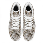 Ammonoidea Fossil Print High Top Leather Sneakers