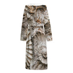 Ammonoidea Fossil Print Hooded Bathrobe