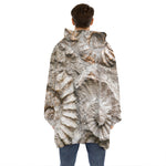 Ammonoidea Fossil Print Hoodie Blanket