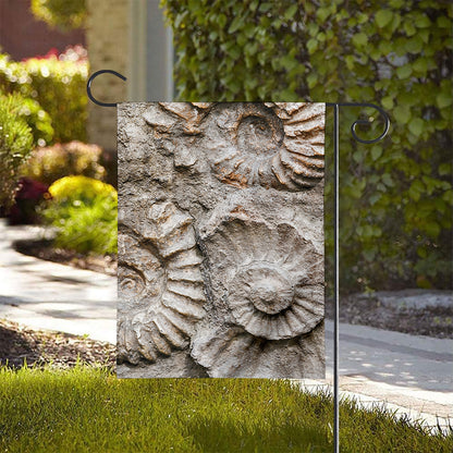 Ammonoidea Fossil Print House Flag