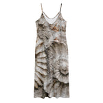 Ammonoidea Fossil Print Jersey Midi Cami Dress