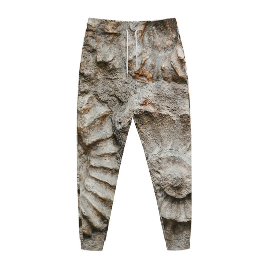Ammonoidea Fossil Print Jogger Pants