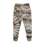 Ammonoidea Fossil Print Jogger Pants